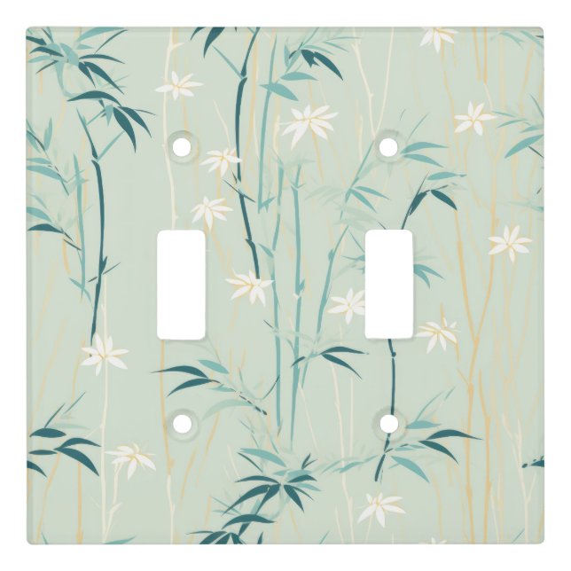 Serene Bamboo Blossom Asian  (9) Light Switch Cover (Front)