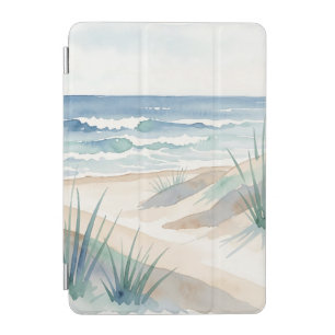 Serene Beach Dunes Ocean Watercolor Coastal  iPad Mini Cover