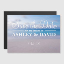 Serene Beach Save The Date Magnet