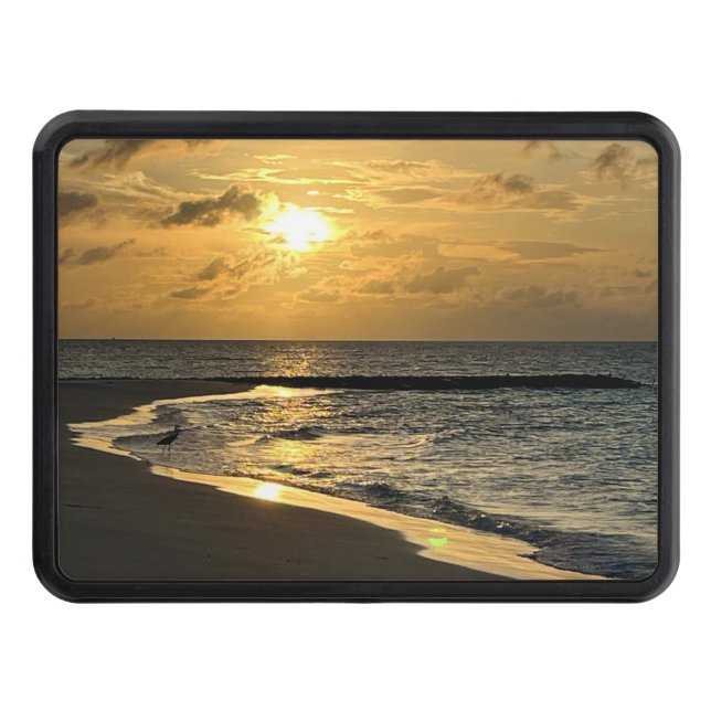 Serene Beach Sunset Hitch Cover (Front)