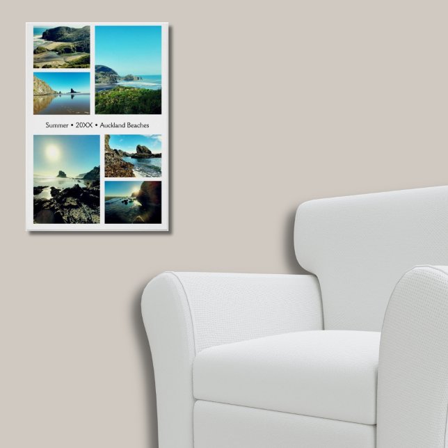 Serene Beach Vacation Photos Collage Acrylic Print (Serene Summer Beach Photos Collage Acrylic Print)