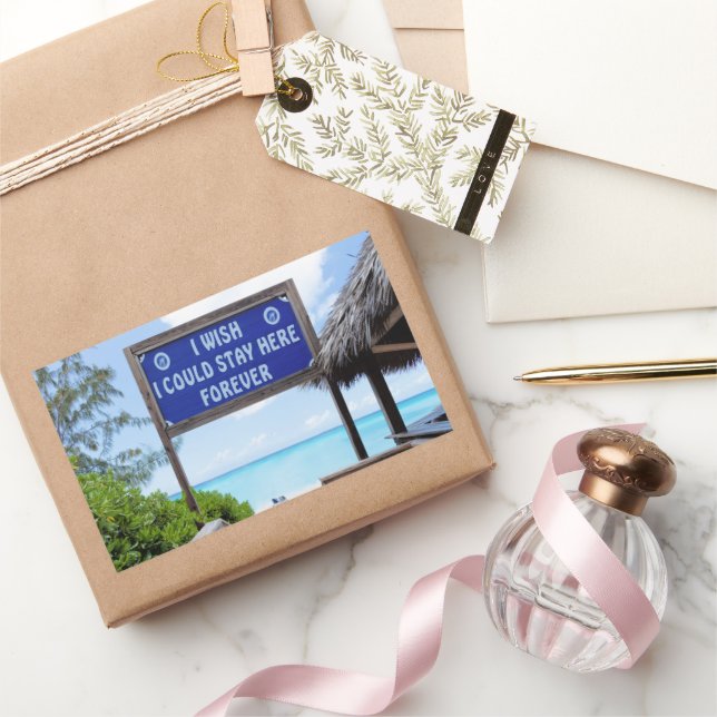 Serene Beach Vibes Rectangular Sticker (Gifting)