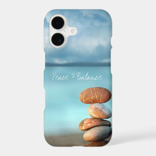 Serene Beach Zen Cairn Stones "Peace & Balance" iPhone 17 Case
