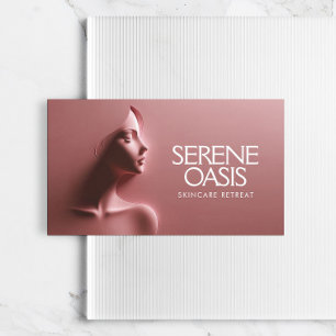 Serene Beauty Skincare, Massage, Spa Pink Business Card
