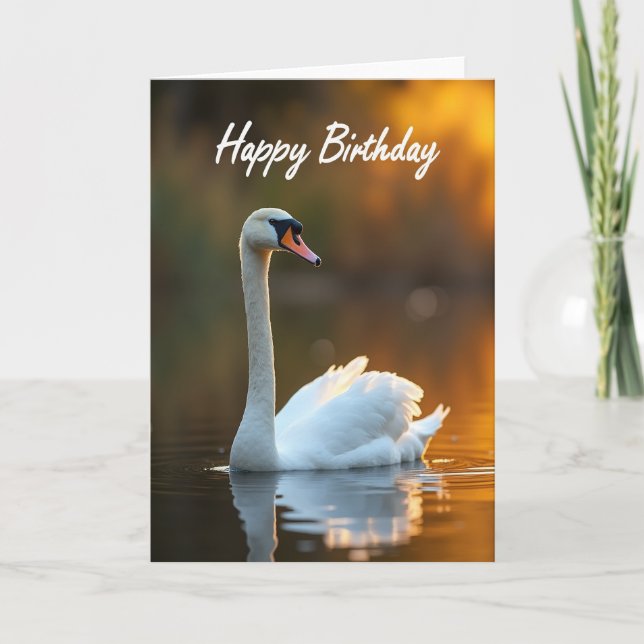 Serene Bird Birthday Card (Front)