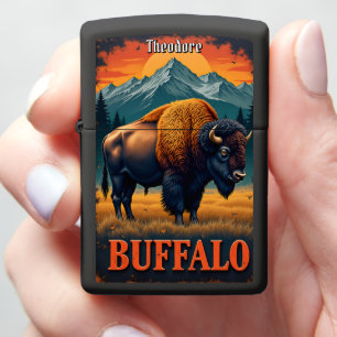 Serene Bison Zippo Lighter