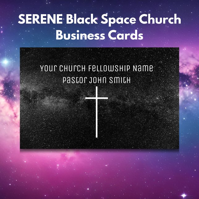 SERENE Black Space Church Business Cards (SERENE Black Space Church Business Cards)