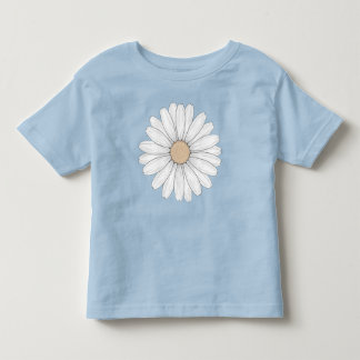 Serene Bloom - Daisy Flower Delicate Illustration Toddler T-shirt