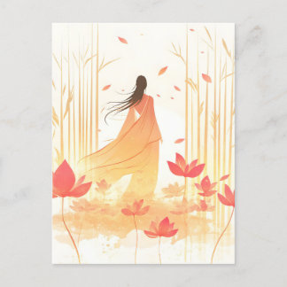 Serene Blossom Lotus Garden Holiday Postcard