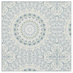 Serene Blue and Green Mandala Pattern Design Fabric