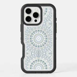 Serene Blue and Green Mandala Pattern Design iPhone 16 Pro Max Case