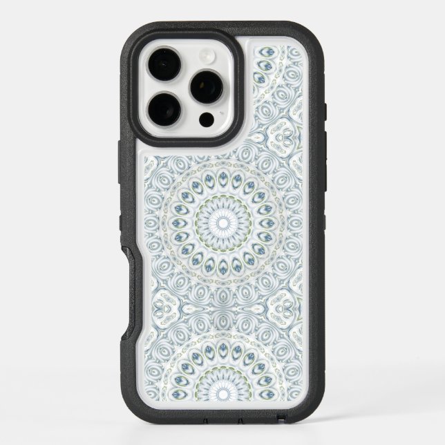 Serene Blue and Green Mandala Pattern Design Otterbox iPhone Case (Back)