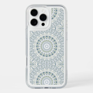 Serene Blue and Green Mandala Pattern Design iPhone 16 Pro Max Case