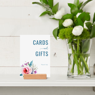 Serene Blue Floral Gratitude Holder
