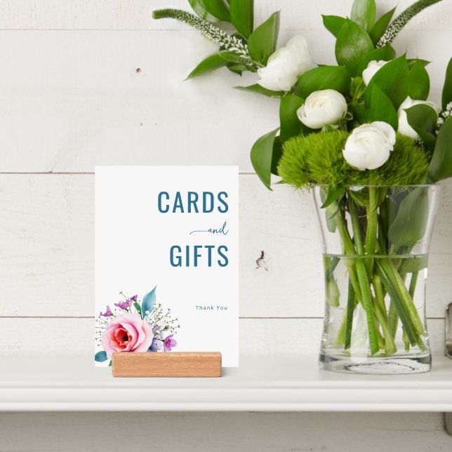Serene Blue Floral Gratitude Holder (Insitu 4)