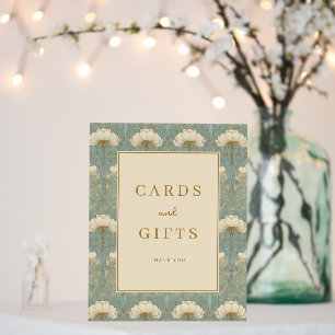 Serene Blue-Green Floral Border Foam Board