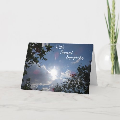 Serene Blue Sky with Sun Sympathy Greeting Card