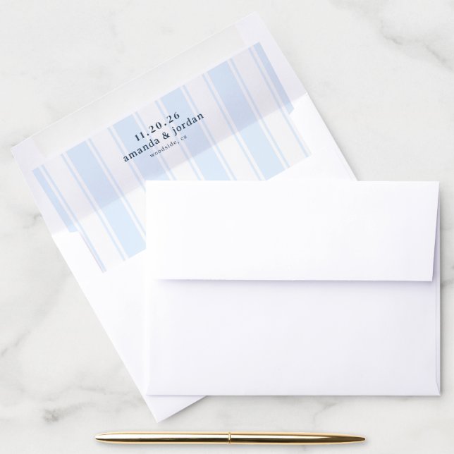 Serene Blue Stripes Envelope Liner (Desk)