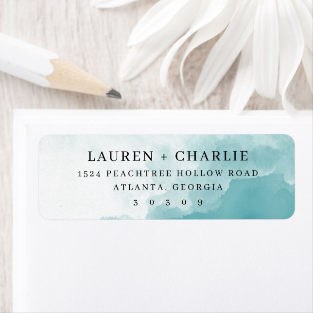 Serene Blue Watercolor Label (Insitu)