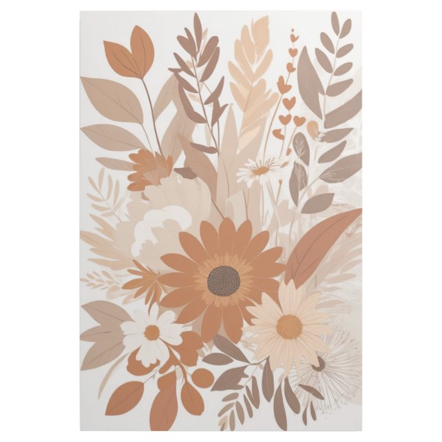 Serene Boho: Floral & Texture Delight Gallery Wrap (Front)