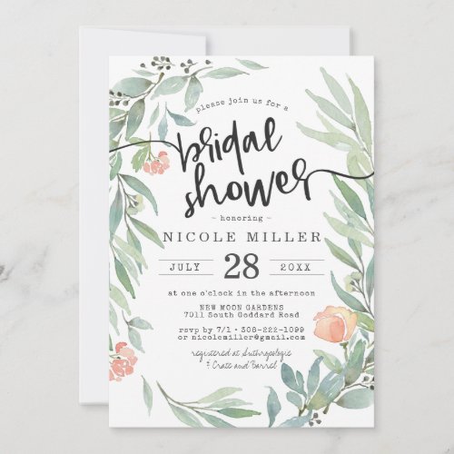 Serene Botanical  Wild Meadow Floral Bridal