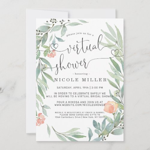 Serene Botanical  Wild Meadow Virtual Bridal