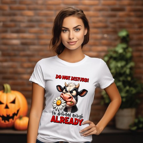 Serene Bovine With Blooming Treasure T_Shirt