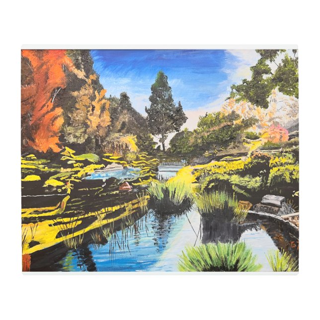 Serene Brook, by Gary Poling  Metal Print (Front)