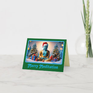 Serene Buddha Christmas Holiday Card