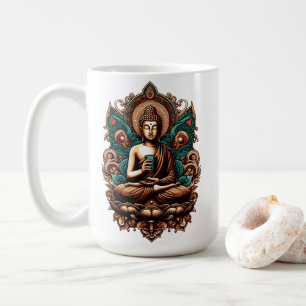 Serene Buddha, Coffee & Zen Sculpture Statue Mug