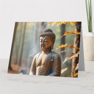 Serene Buddha Statue Zen Vibes Harmony Garden Calm Card