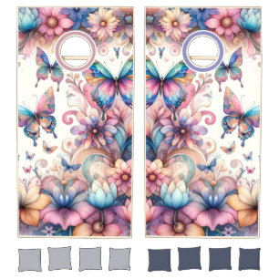 Serene Butterfly Corn Hole Boards Cornhole Set