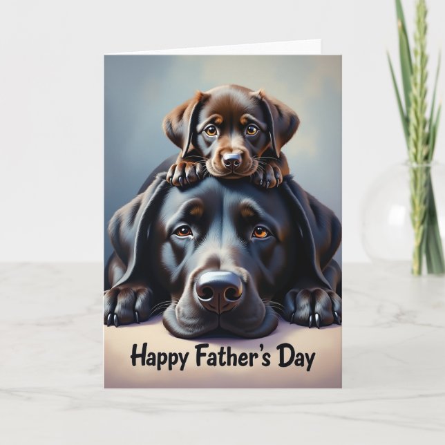 Serene Canine Fathers Day Card (Front)