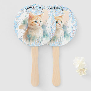 Serene Cat Hand Fan