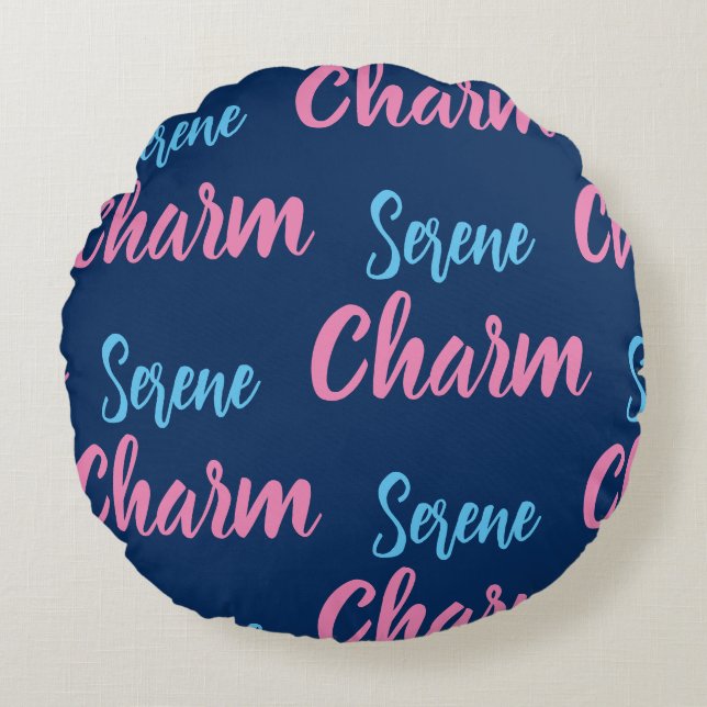 Serene charm Round Pillow (Front)