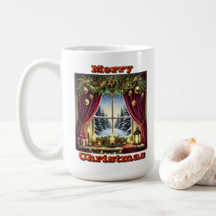 Serene Christmas Window Glow Coffee Mug