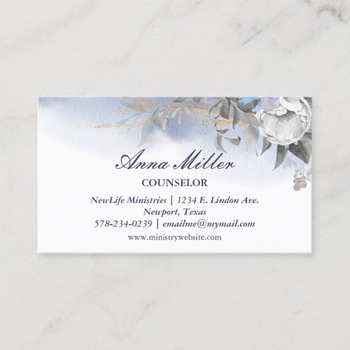 Serene Clouds and Light Counseling Ministry Business Card