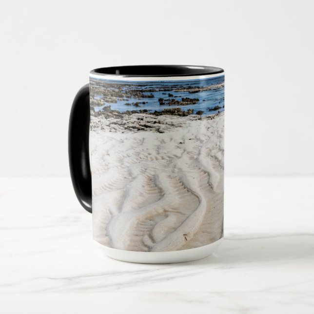 Serene Coastal Low Tide Scenic Landscape Photo Mug (Front Left)