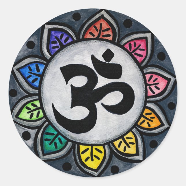 Serene Color Classic Round Sticker (Front)