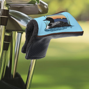 Serene Common Loon Sunset Blue Wildlife Lake Golf Head Cover