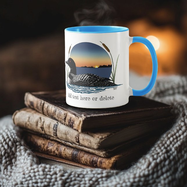 Serene Common Loon Sunset Blue Wildlife Lake Mug (Creator Uploaded)