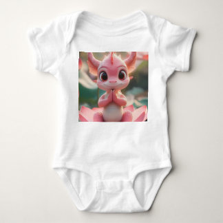 Serene Dragon on Lotus - Baby Bodysuit
