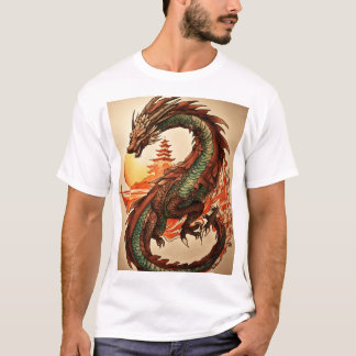 "Serene Dragon Watercolor T-Shirt" T-Shirt