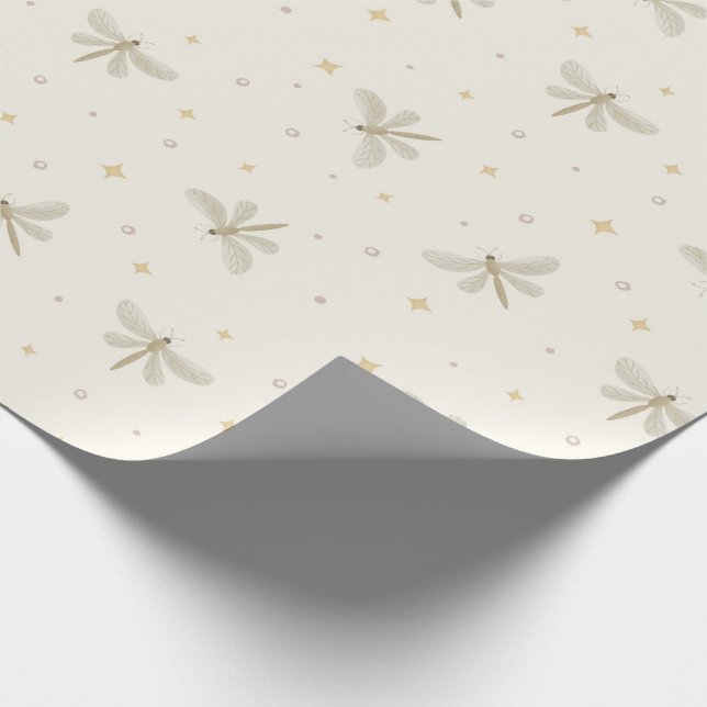 Serene Dragonflies Wrapping Paper (Corner)