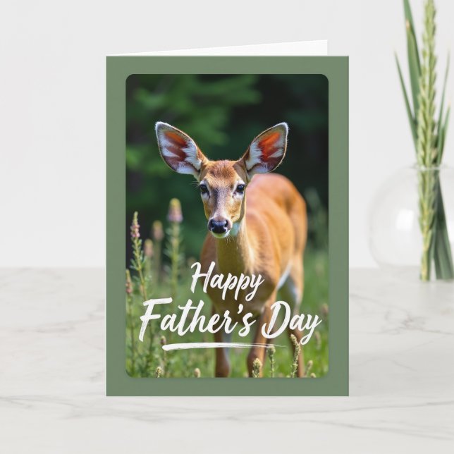 Serene Fathers Day Fawn Card (Front)