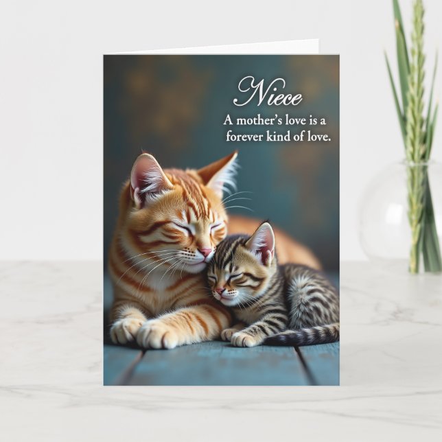 Serene Felines Mothers Day Card (Front)