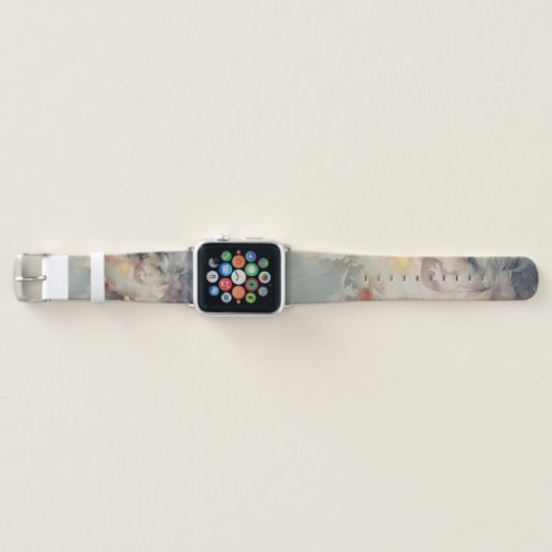 Serene Floral Abstract Art Apple Watch Band
