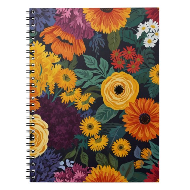 Serene floral notebook (Front)