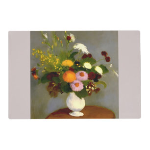 Serene Floral Still Life Print Placemat