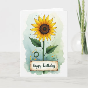 Serene Flower Watercolor Card